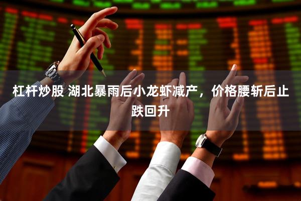 杠杆炒股 湖北暴雨后小龙虾减产，价格腰斩后止跌回升