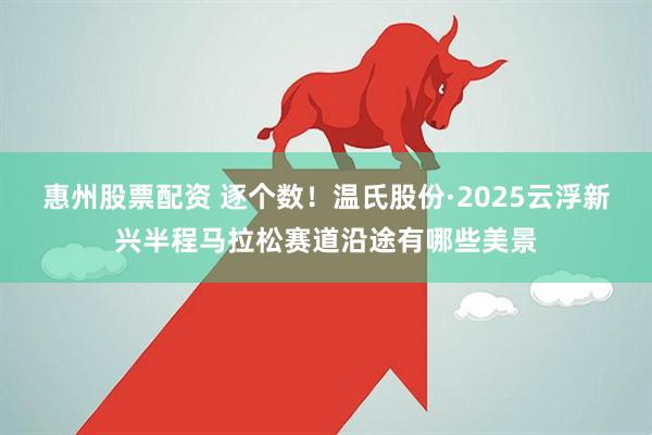 惠州股票配资 逐个数！温氏股份·2025云浮新兴半程马拉松赛道沿途有哪些美景