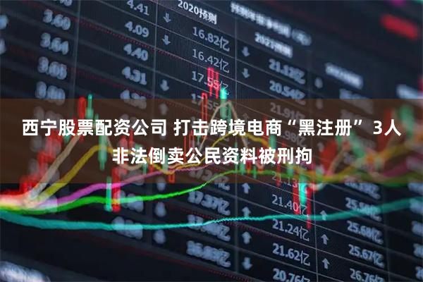 西宁股票配资公司 打击跨境电商“黑注册” 3人非法倒卖公民资料被刑拘